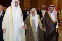 أميرا الكويت وقطر والملك سلمان