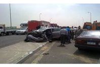 مصرع  وإصابة 11 في حادث مروع أعلى الدائري بالمعادي
