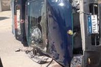 إصابة 3 أفراد شرطة في انقلاب سيارة لمديرية أمن الوادي الجديد