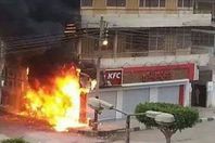 حريق هائل بمطعم "كنتاكى" بالمحلة