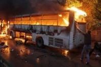 حرق 3 أتوبيسات نقل عام بالمنوفية