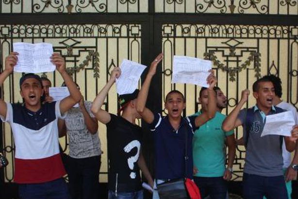 اشتباكات أمام لجان تظلمات الثانوية العامة ببني سويف