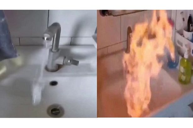 المياه تتحول إلي نار