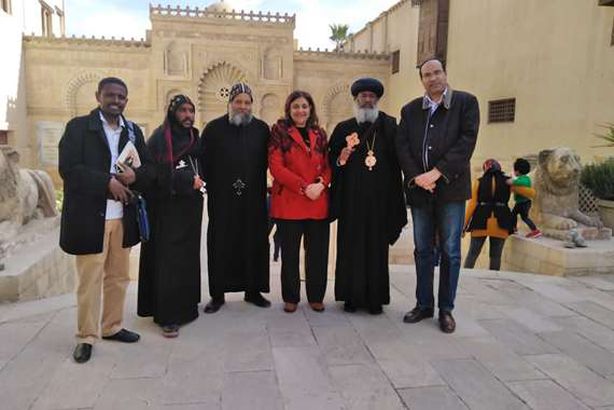 وفد كنسي من الحبشة يزور المتحف القبطي

