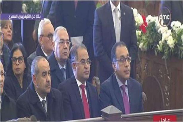 مدبولي خلال حضوره قداس عيد الميلاد