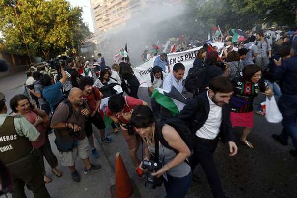 بالصور.. تظاهرات في تشيلي تحت شعارالقدس عربية