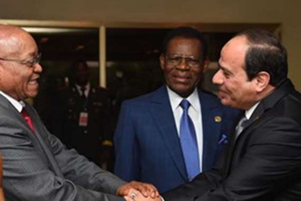 الرئيس السيسي ونظيره الجنوب افريقي