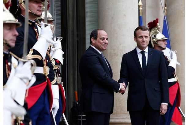 الرئيس عبد الفتاح السيسي والرئيس الفرنسي