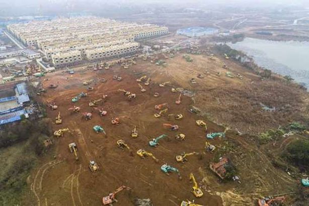 أول يوم عمل لبناء المستشفى