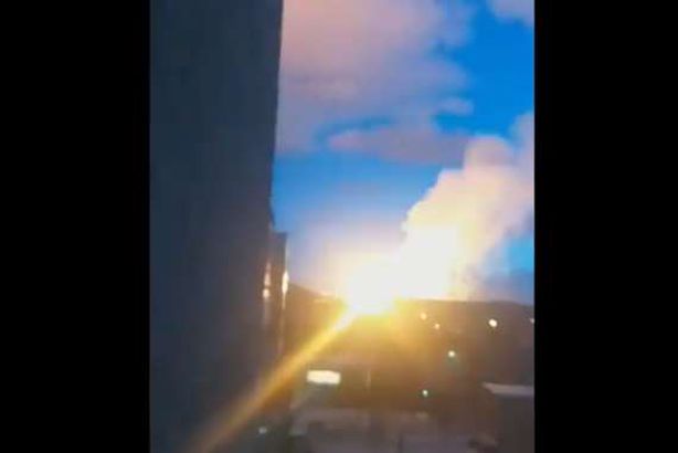 لحظة تفجير  محطة نقل الغاز من إيران إلى تركيا