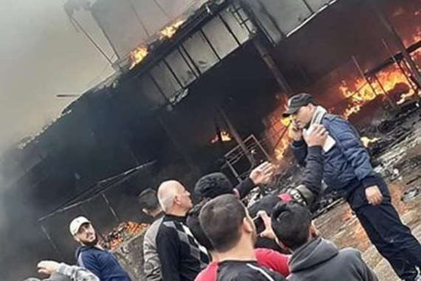 بالصور.. 50 مصابا انفجار ضخم يهز غزة