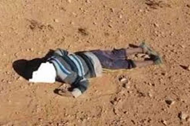 يقتل أبنه ويرميه في المقابر

