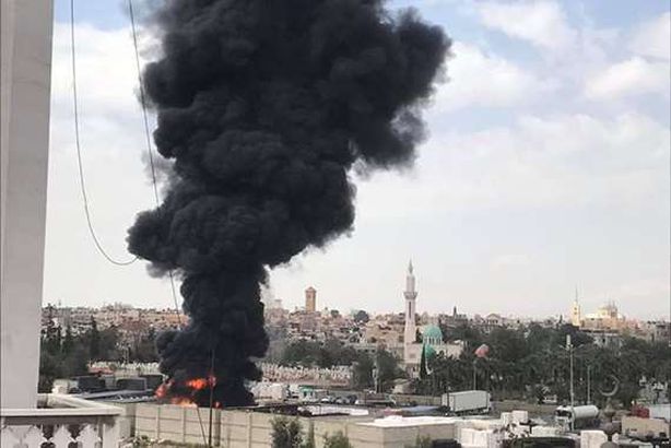 حريق ضخم بقلب العاصمة السورية