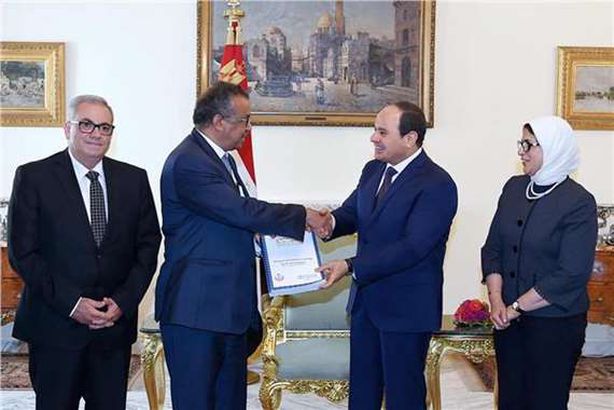 الرئيس عبد الفتاح السيسي و مدير عام منظمة الصحة العالمية