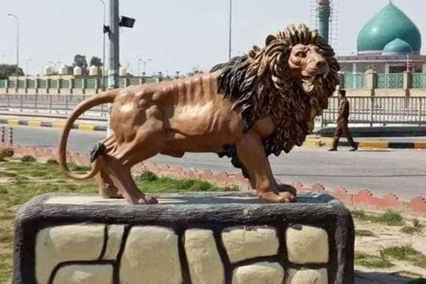 موجة غضب.. أسد هزيل باسم " الإمام علي" بدولة عربية