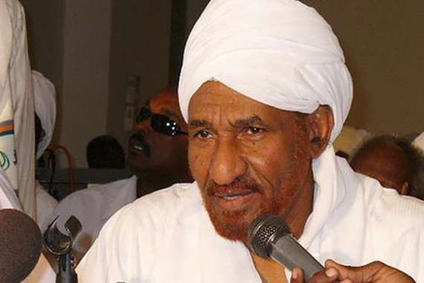 رئيس حزب الأمة القومي في السودان الصادق المهدي