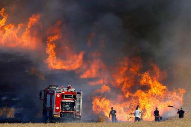 حرائق المستوطنات الإسرائيلية المحاذية لقطاع غزة الفلسطيني