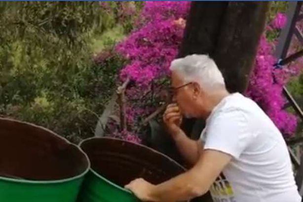 فنان عربي شهير يأكل من القمامة