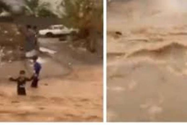 فيديو يوثق لحظة نجاة طفل سعودي جرّفته السيول