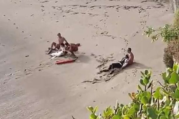 روسان ينجوان بأعجوبة من الموت غرقًا في يوم زفافهما