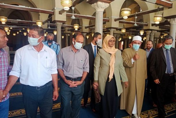 وزيرة الثقافة الليبية في ضيافة جامع الأزهر
