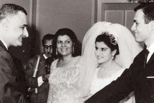 أشرف مروان في يوم زفافه على ابنة جمال عبد الناصر