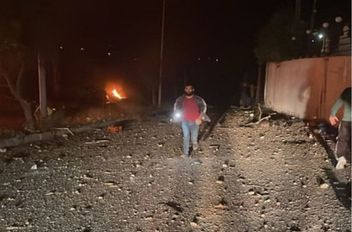 آثار القصف