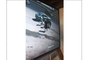 لحظة دهس عامل توصيل قهوة بالزرقاء