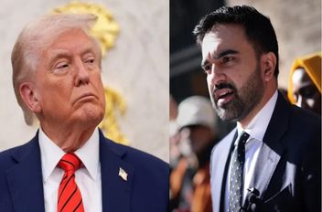 الرئيس الأميركي دونالد ترامب مع عُمدة نيويورك الاشتراكي المنتخب زهران ممداني.