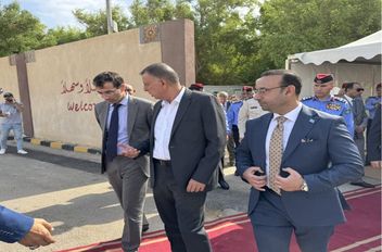 افتتح وزير الداخلية، مازن الفراية، الأحد، غرفة عمليات الإدارة الحدودية المتكاملة في معبر وادي عربة/ محافظة العقبة.

