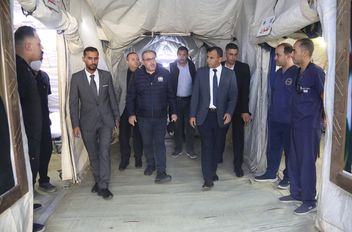 وفد من الأمم المتحدة يزور المستشفى الميداني الأردني جنوب غزة/8