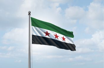 علم سوريا.