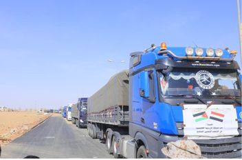وصول قافلة المساعدات الأردنية إلى الجمهورية اليمنية