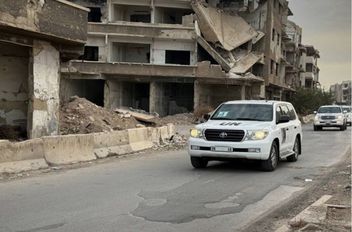 ممثلو الدول الأعضاء الـ 15 في مجلس الأمن الدولي يزورون حي جوبر بدمشق