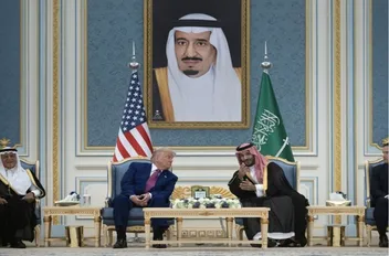 الرئيس الأميركي دونالد ترامب يلتقي ولي العهد السعودي سمو الأمير محمد بن سلمان