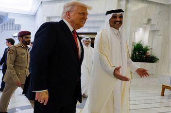 أمير دولة قطر ورئيس الولايات المتحدة