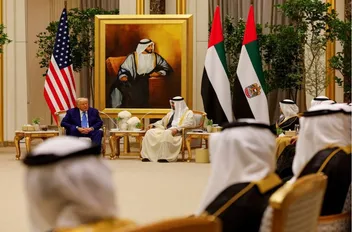 الرئيس الأميركي دونالد ترامب ورئيس الإمارات العربية المتحدة الشيخ محمد بن زايد آل نهيان