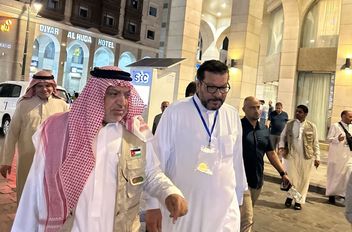 وزير الأوقاف والشؤون والمقدسات الإسلامية، محمد الخلايلة يتفقد حجاج البعثة الأردنية في المدينة المنورة
