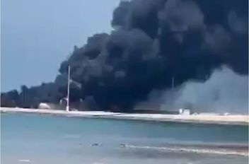 الحريق في ميناء بوشهر الإيراني