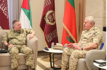 الحنيطي يستقبل المستشار الخاص للشؤون العسكرية البريطانية للشرق الأوسط