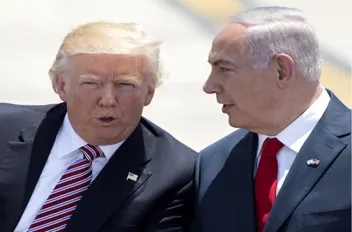 رئيس الوزراء الإسرائيلي بنيامين نتنياهو مع الرئيس الأميركي دونالد ترامب