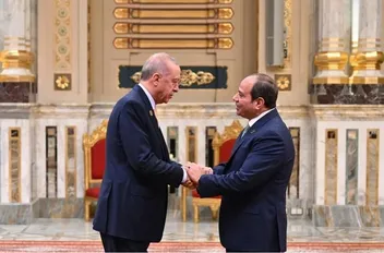 الرئيس المصري عبد الفتاح السيسي ونظيره التركي رجب طيب أردوغان
