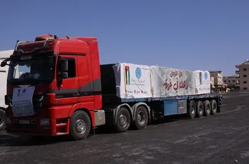 إطلاق قوافل مساعدات إغاثية إلى قطاع غزة