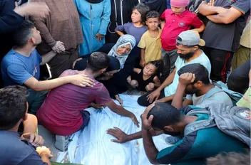 تشييع جثمان شهداء في غزة