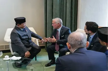 جلالة الملك عبدﷲ الثاني لدى لقائه رئيس إندونيسيا برابوو سوبيانتو