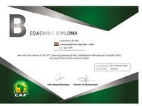 شهادات لدبلومة التدريب الإفريقية B