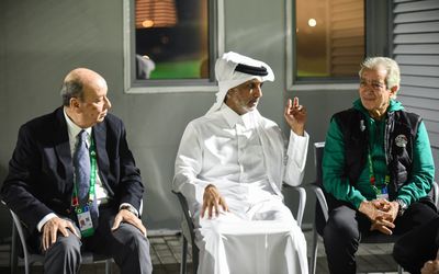 وزير الشباب والرياضة القطري يحضر مران منتخب مصر المشارك في كأس العرب