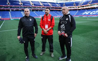 منتخب مصر يتفقد أرضية ملعب اسبانيول استعدادا لمواجهة إسبانيا غدا 