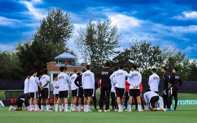 منتخب مصر يخوض  تدريباته استعدادًا لمواجهة أستراليا في كأس العالم 