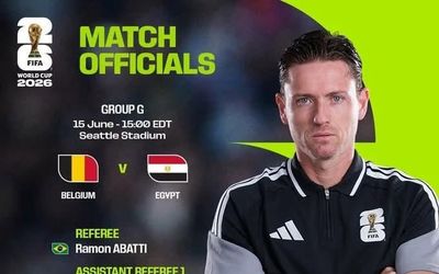  أباتي حكماً لمباراة منتخب مصر أمام بلجيكا في مستهل مشواره بالمونديال